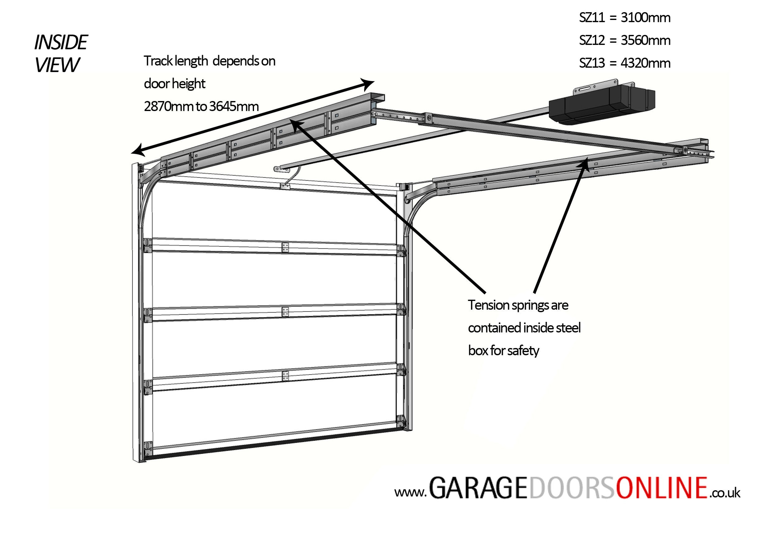 Carteck Sectional Door Sizes Dimensions for Carteck Insulated